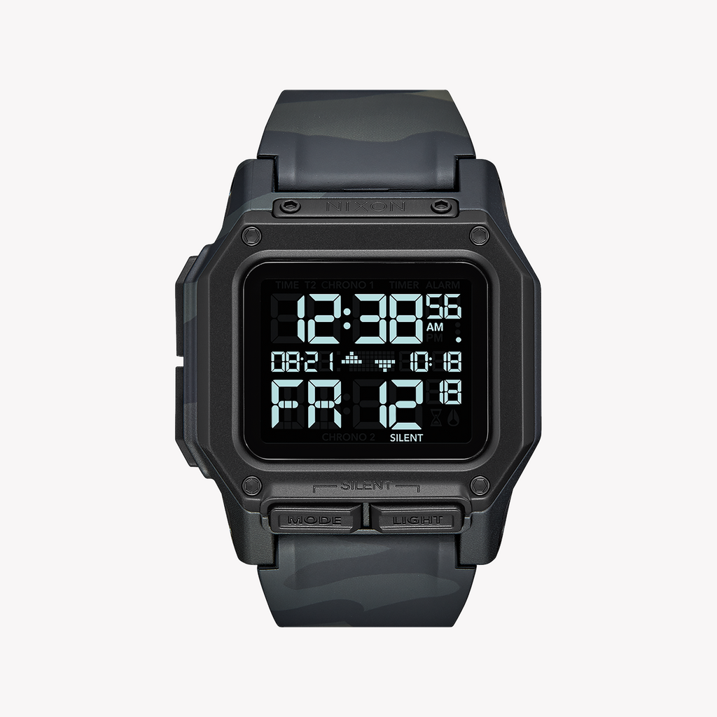 NIXON A1180-3015 BOLD ADVENTURE - STYLISH MEN'S WATCH WITH BLACK RUBBER BAND & DIGITAL DIAL