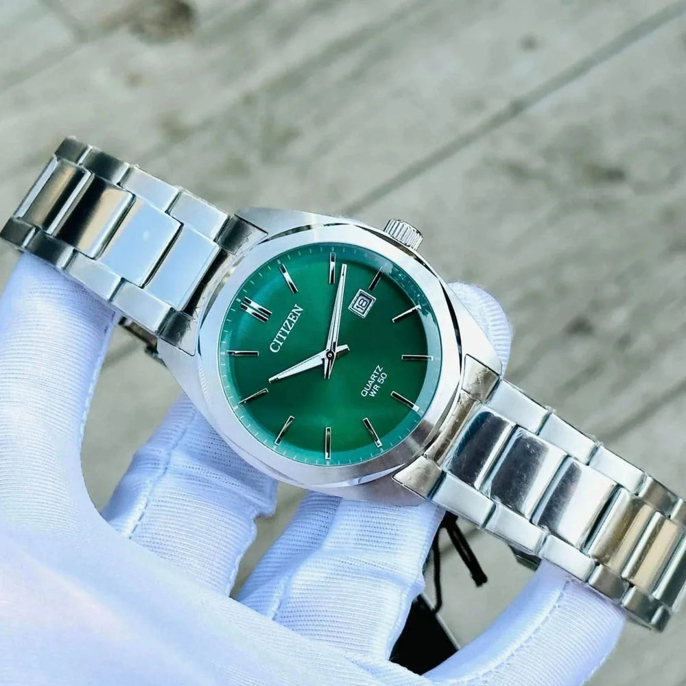 Citizen Men's Silver Stainless Steel Watch, Green Dial | Bi5110-54x by i-watch