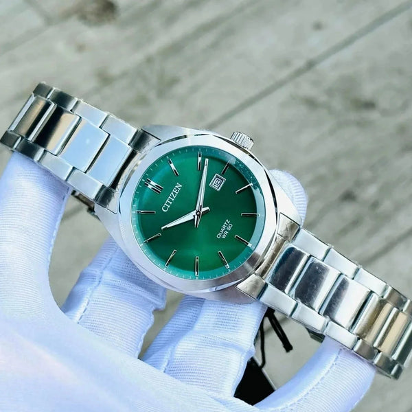 Citizen Men's Silver Stainless Steel Watch, Green Dial | Bi5110-54x by i-watch