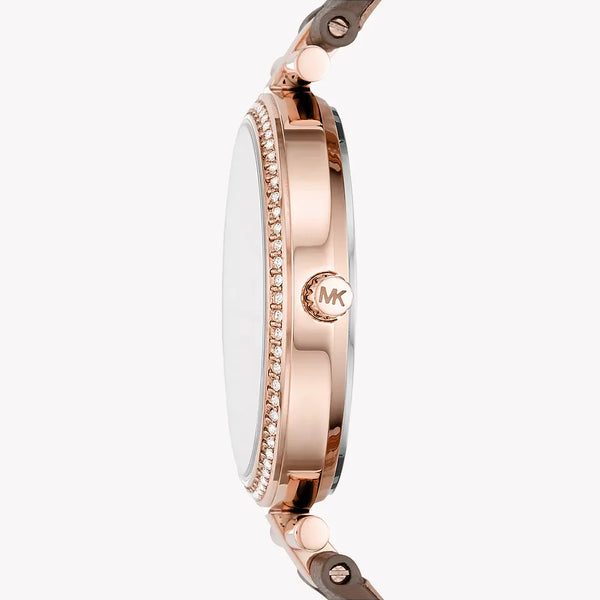 Michael Kors Women's Rose Gold Watch, Brown Leather | Mk2832 by i-watch