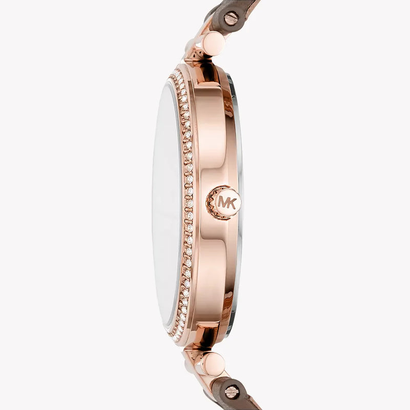 Michael Kors Women's Rose Gold Watch, Brown Leather | Mk2832 by i-watch