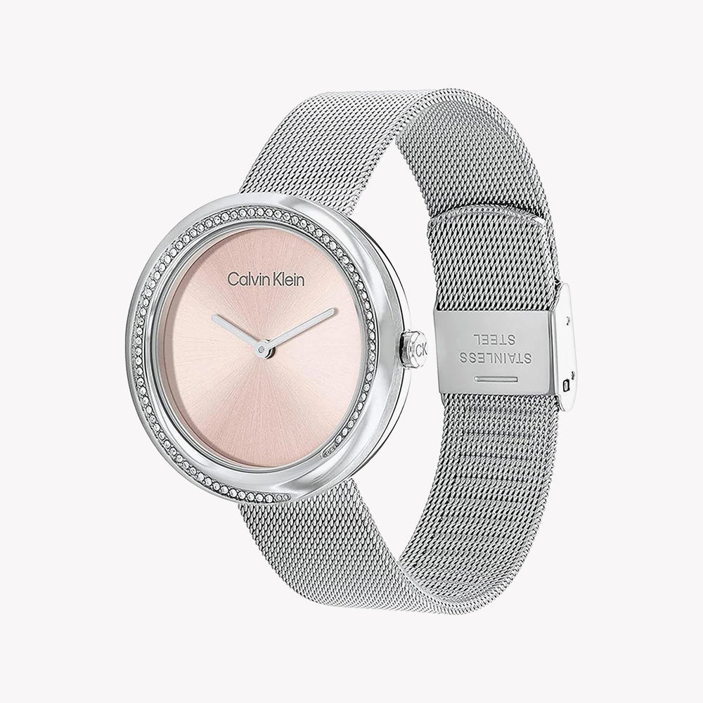 Calvin Klein Women's Silver Watch, Rose Gold Dial | 25200149 by i-watch