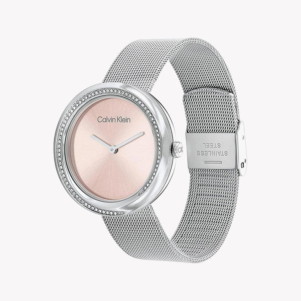 Calvin Klein Women's Silver Watch, Rose Gold Dial | 25200149 by i-watch