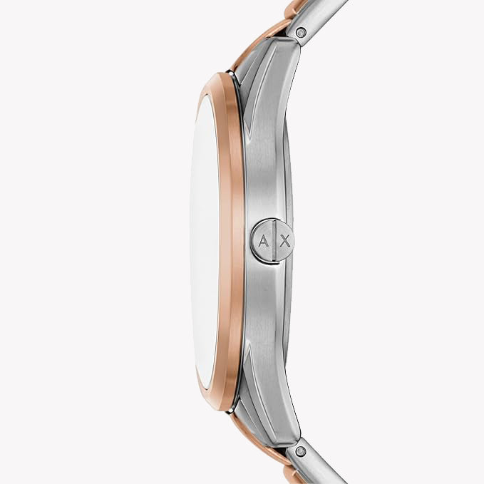 ARMANI EXCHANGE AX1874 - BOLD ELEGANCE MEN'S WATCH WITH SILVER-ROSE GOLD BAND & BLUE DIAL-i-Watch-2