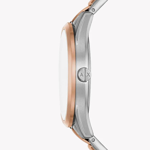 ARMANI EXCHANGE AX1874 - BOLD ELEGANCE MEN'S WATCH WITH SILVER-ROSE GOLD BAND & BLUE DIAL-i-Watch-2