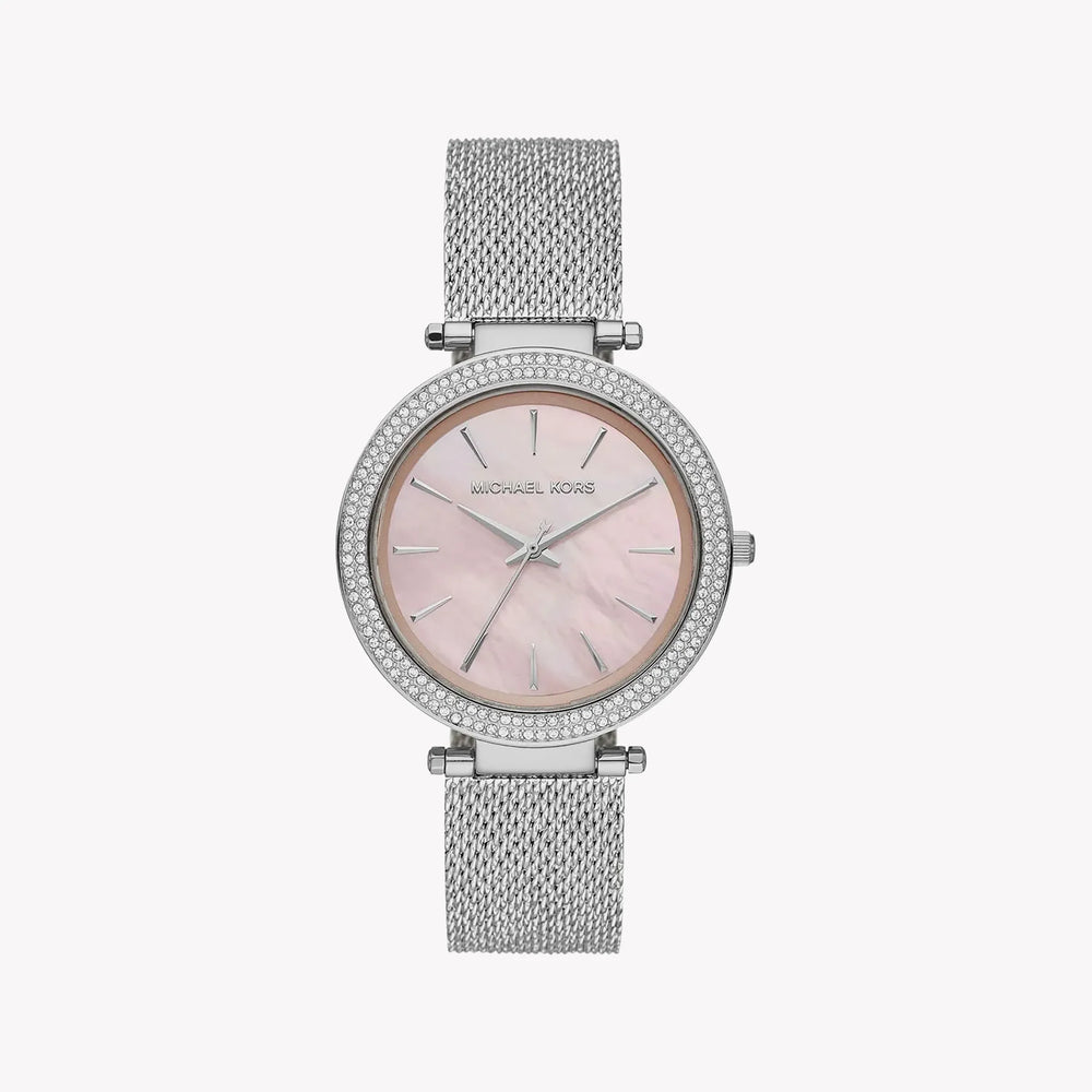Michael Kors Women's Silver Stainless Steel, Pink Dial | Mk4518 by i-watch