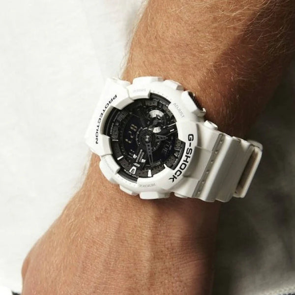 G-Shock Men's White Resin Watch, Digital Dial | Ga-110gw-7adr by i-watch