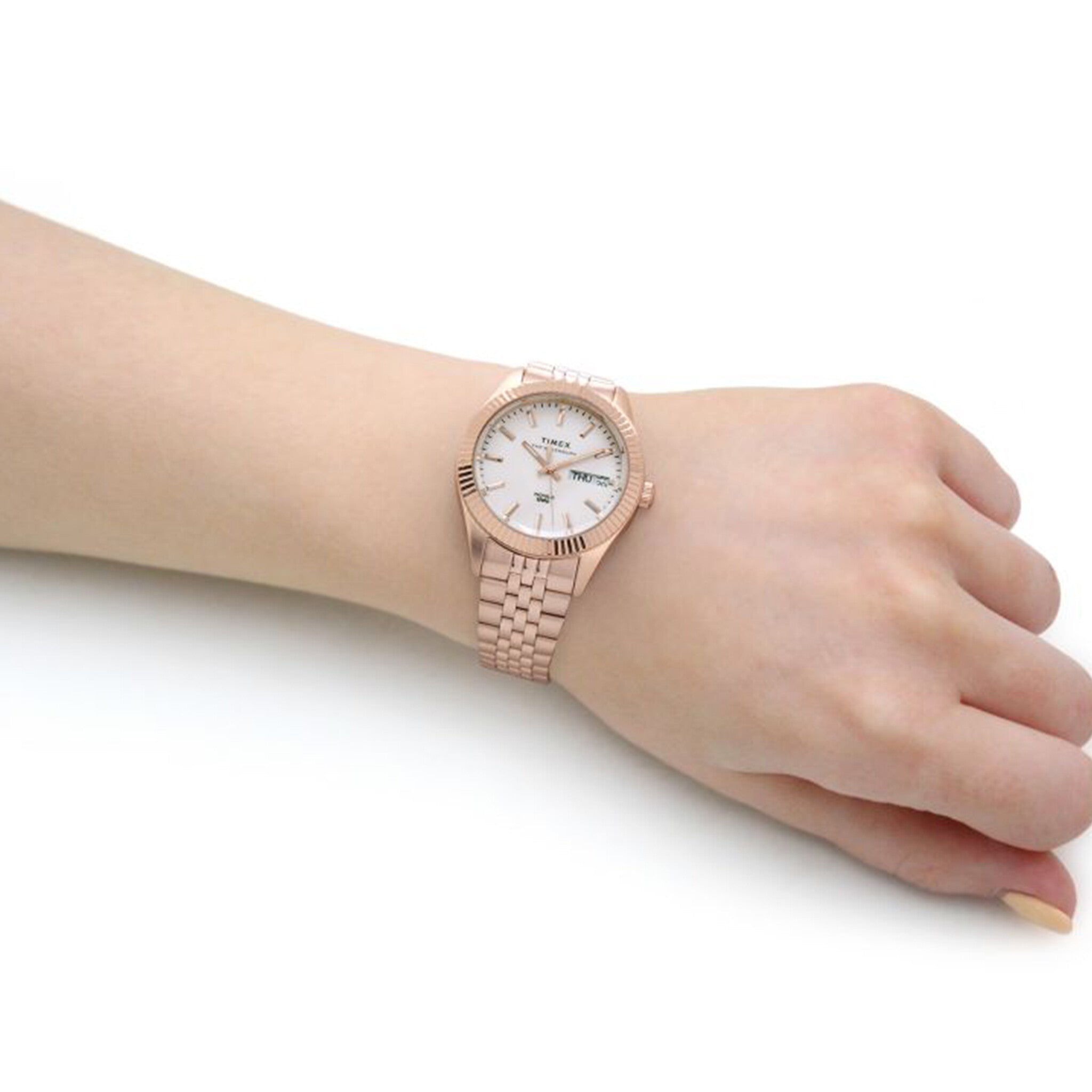 Timex Women's Rose Gold Watch, Pink Dial | TW2U78400