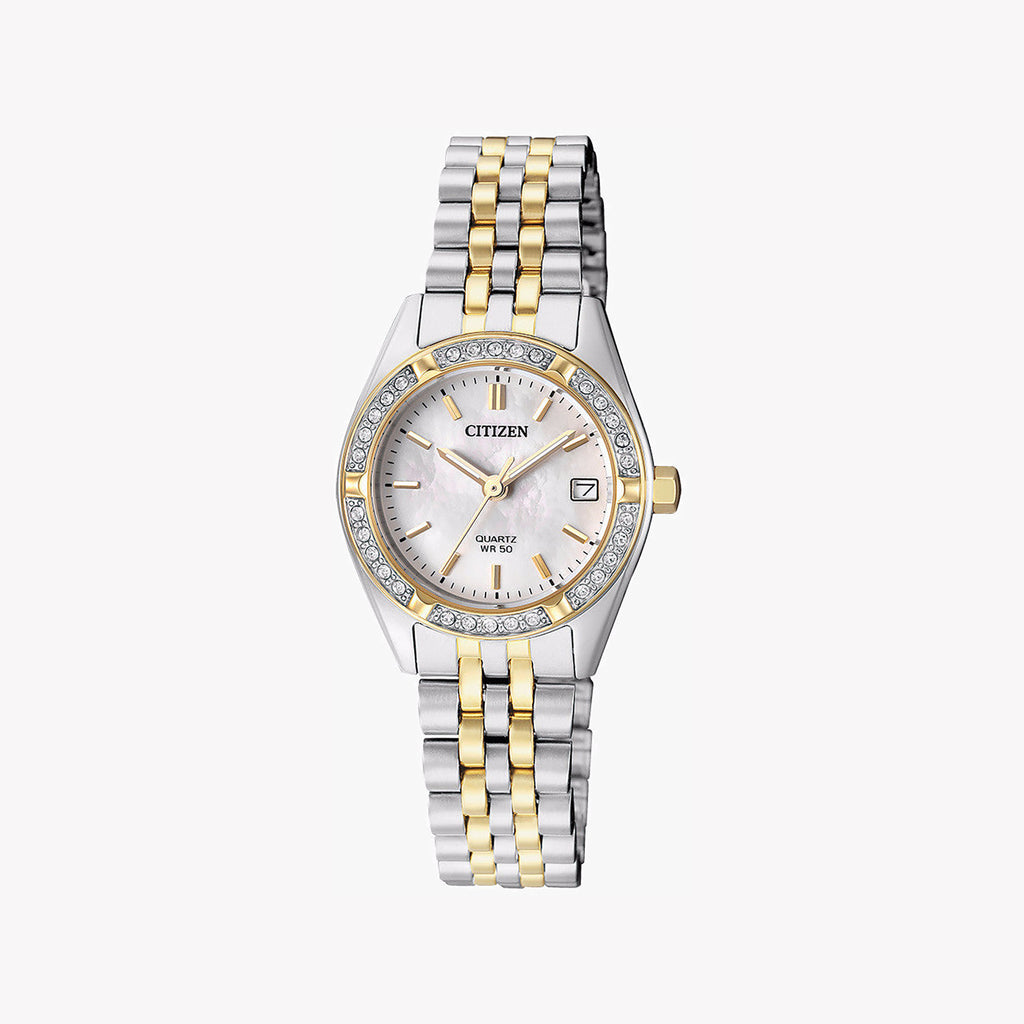 CITIZEN EU6064-54D - ELEGANT TIMEKEEPER FOR THE MODERN WOMAN 26mm Silver & Gold Stainless Steel Watch
