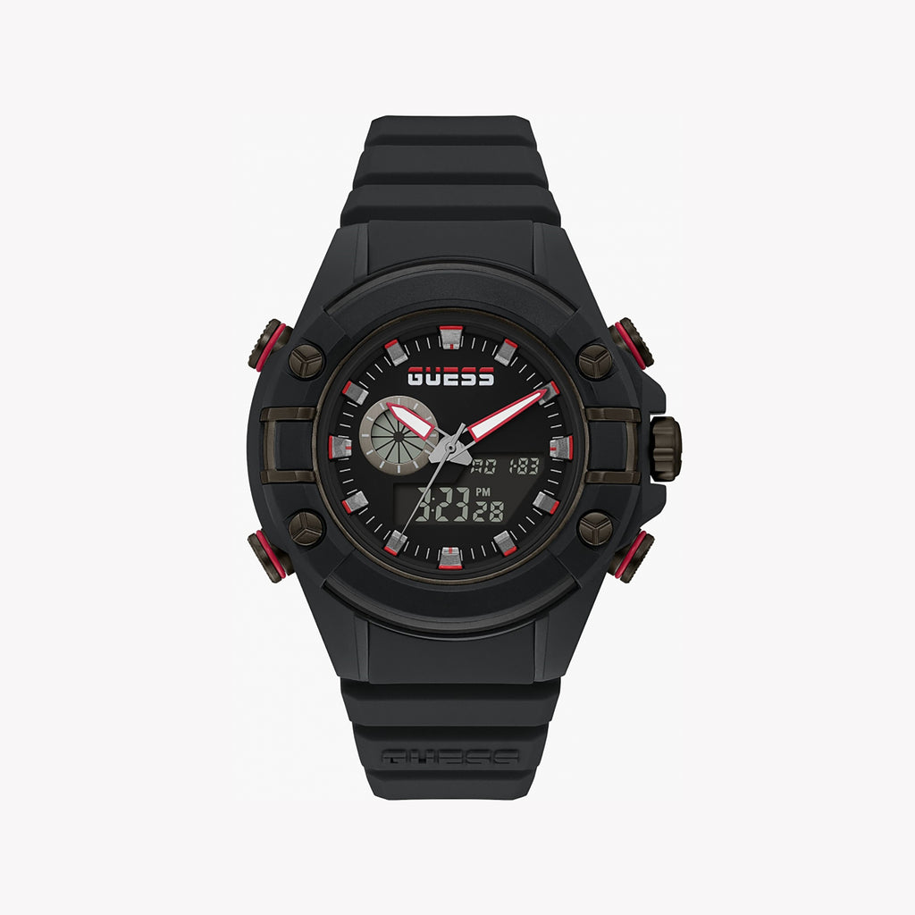 GUESS GW0269G3 BOLD ELEGANCE - MODERN BLACK TIMEPIECE FOR THE DISTINGUISHED MAN