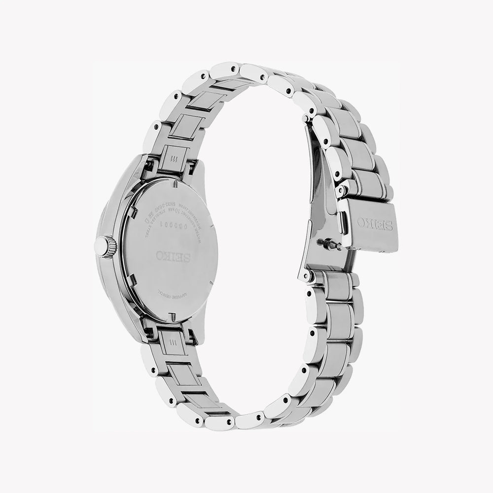 Seiko Women's Silver Stainless Steel Watch, White Dial | Sur579p1 by i-watch