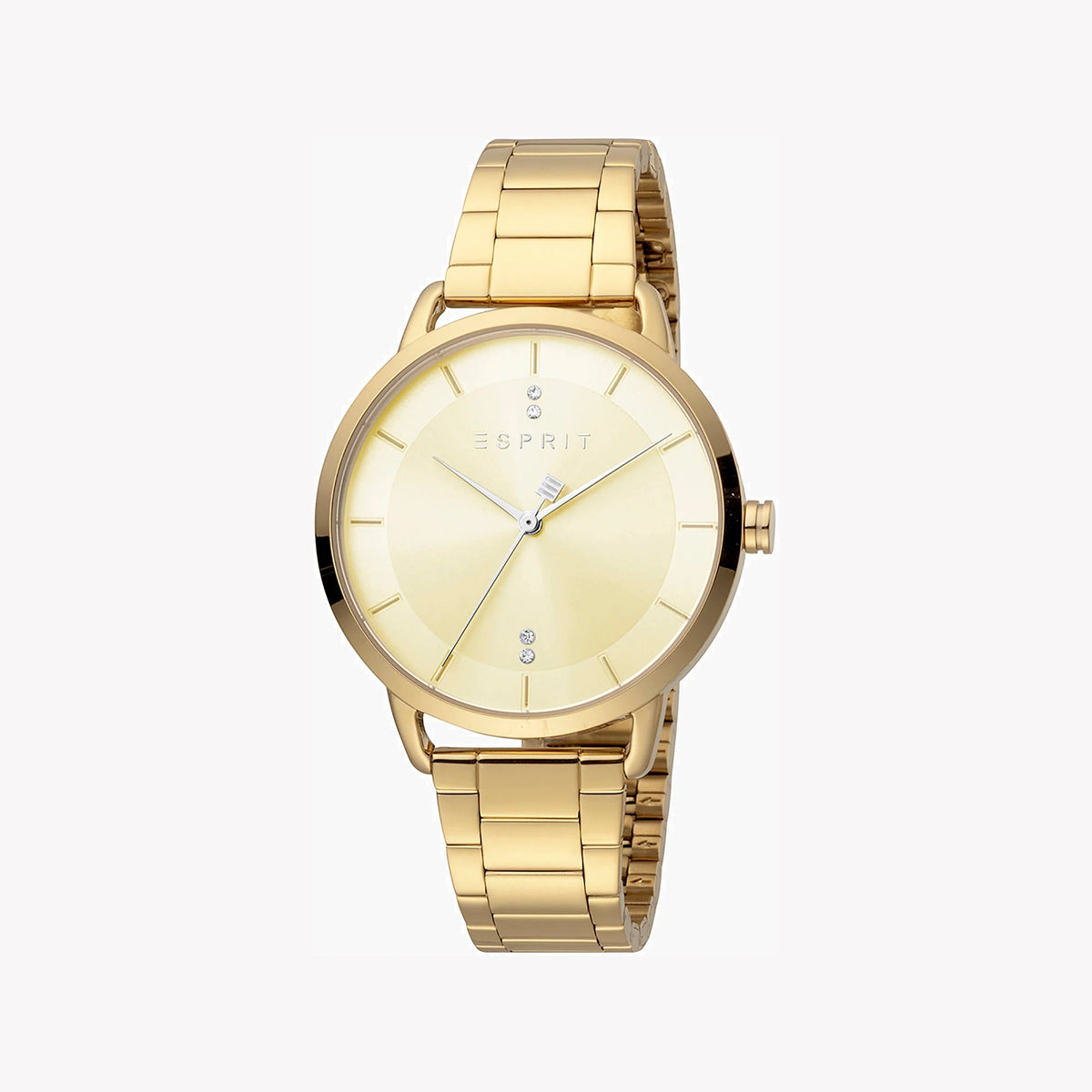 ESPRIT Women's Watch with Gold Stainless Steel Case and Gold Stainless Steel Band