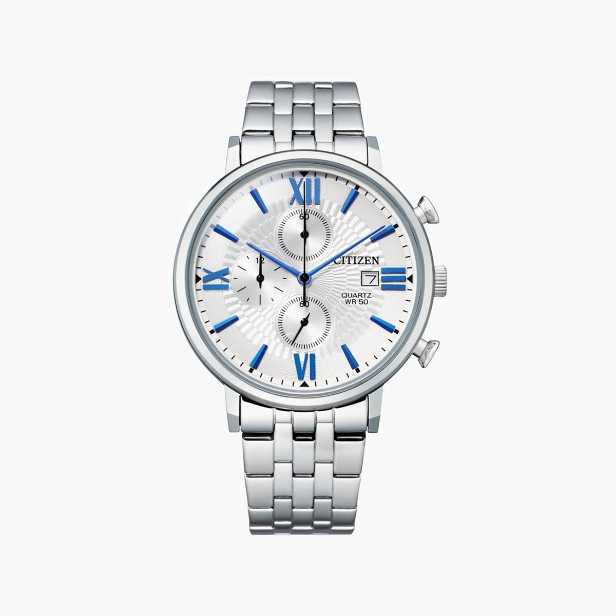 CITIZEN AN3610-71A - SILVER STUNNER: Men's Precision Chronograph Watch with Multi-Dial Functionality