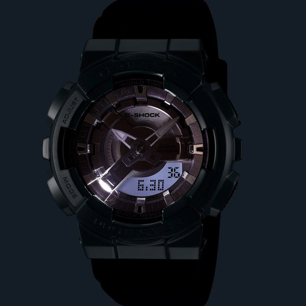 Casio G-Shock Gm-S110-1adr Unyielding Style - Elegantly Tough Women's Watch With Silver Case And Bold Black Dial by i-watch