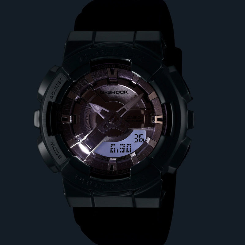 Casio G-Shock Gm-S110-1adr Unyielding Style - Elegantly Tough Women's Watch With Silver Case And Bold Black Dial by i-watch