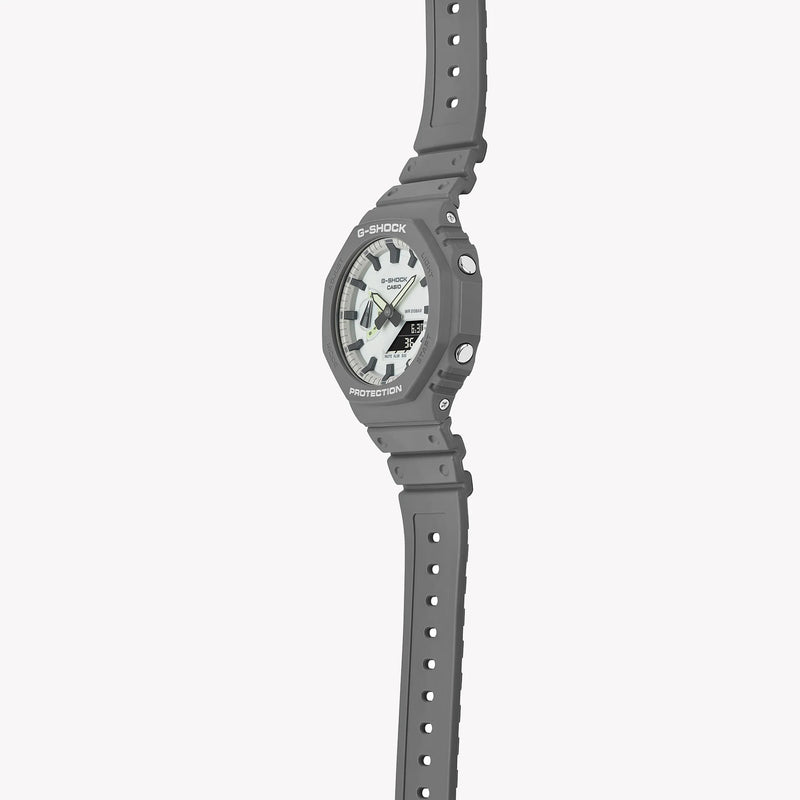 Casio Men's Grey Carbon & Resin Watch, White Dial | Ga-2100hd-8aer by i-watch
