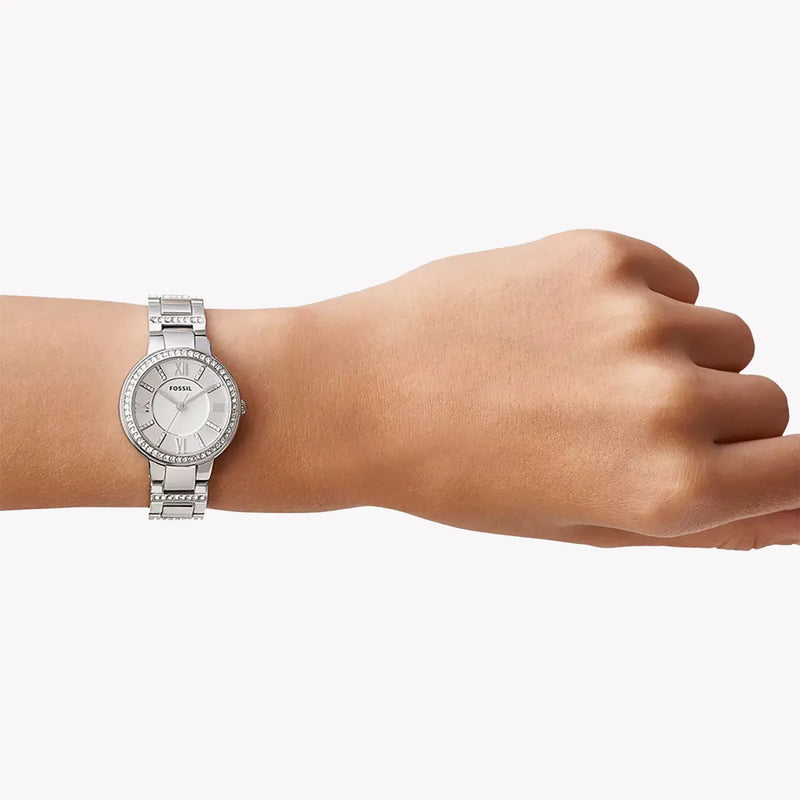 Fossil Women's Silver Stainless Steel Watch, Silver Dial | Es3282 by i-watch
