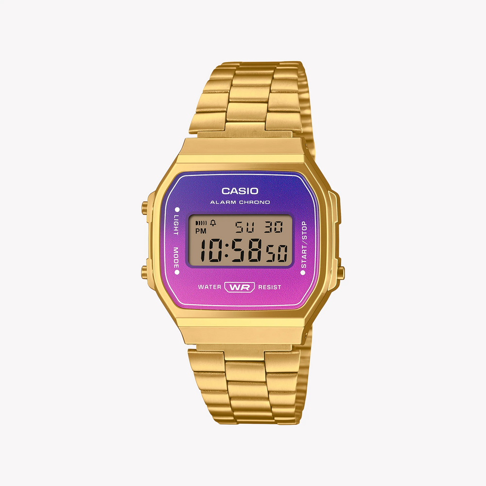 Casio Unisex Gold Stainless Steel Watch, Digital Display | A168werg-2adf by i-watch