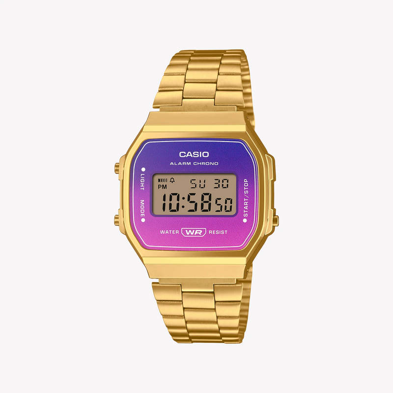 Casio Unisex Gold Stainless Steel Watch, Digital Display | A168werg-2adf by i-watch