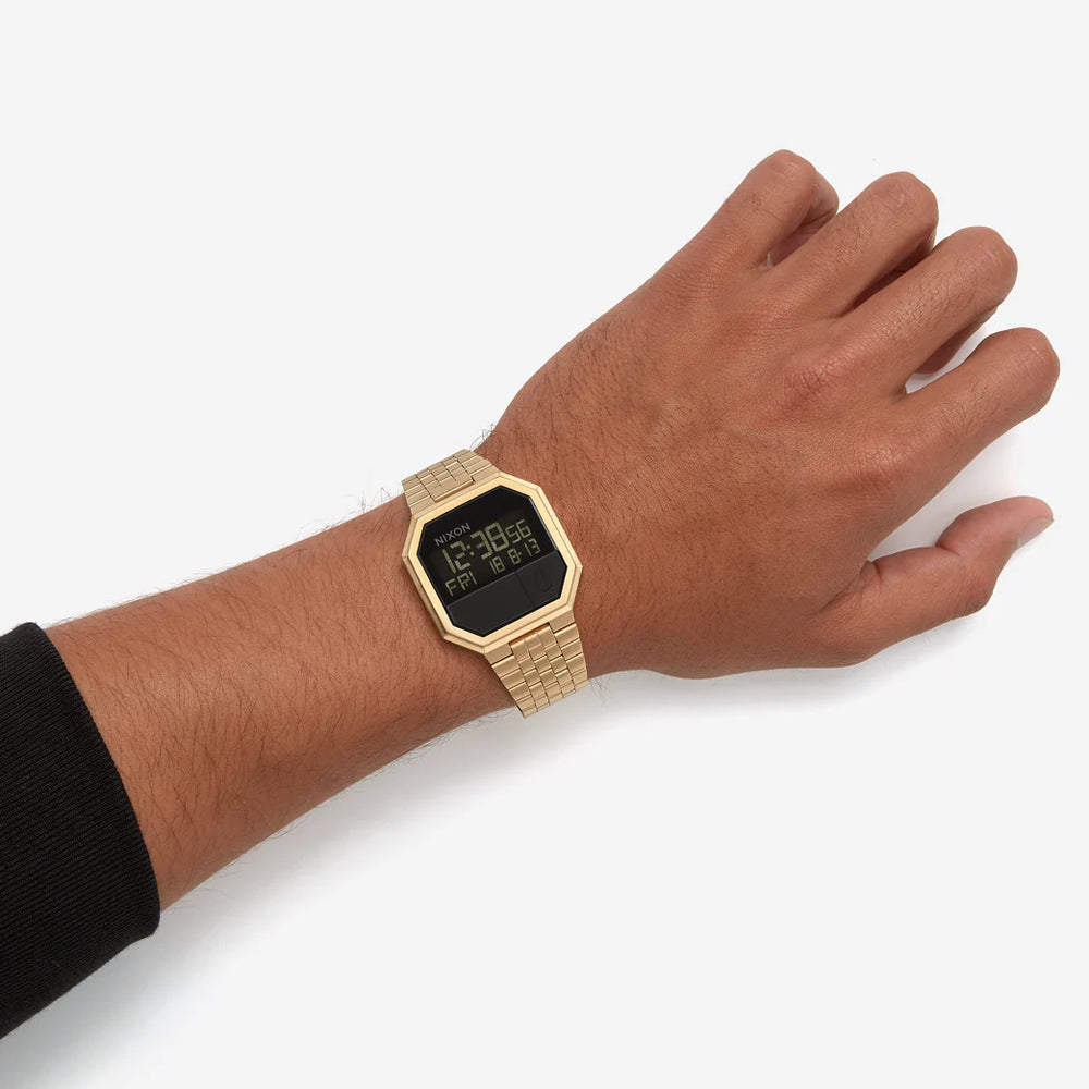 Nixon Men's Gold Stainless Steel Watch, Black Dial | A158-502 by i-watch