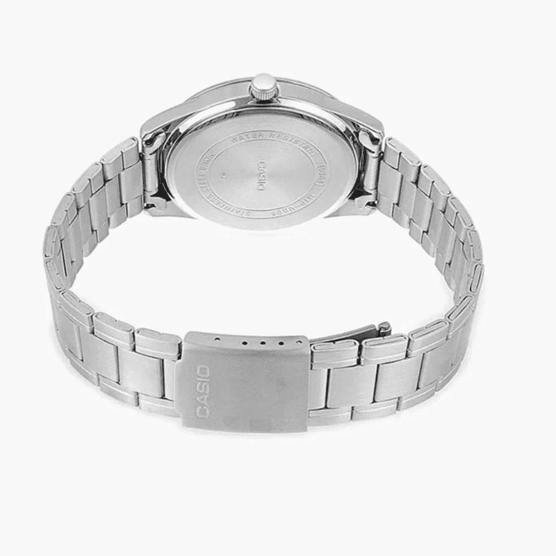 Casio Men's Silver Stainless Steel Watch, White Dial | Mtp-V004d-7cudf by i-watch