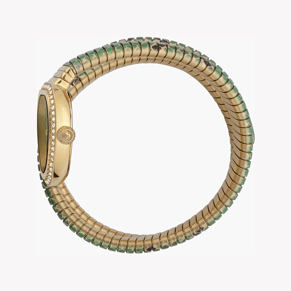 Just Cavalli Women's Gold Stainless Steel Watch, Green & Gold & Black Stainless Steel Band | Jc1l163m0055 by i-watch