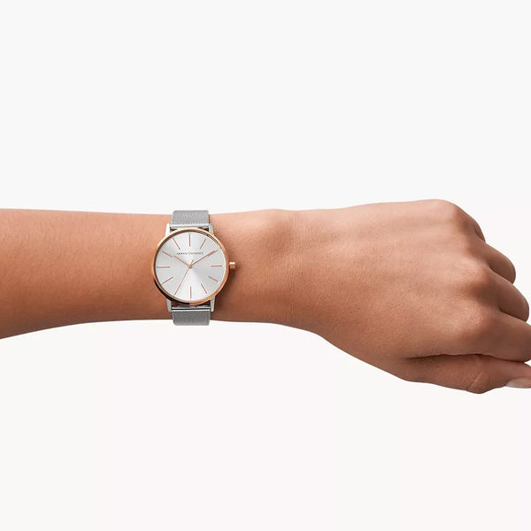 A|X Armani Exchange Women's Rose Gold & Silver Watch | Ax5537 by i-watch