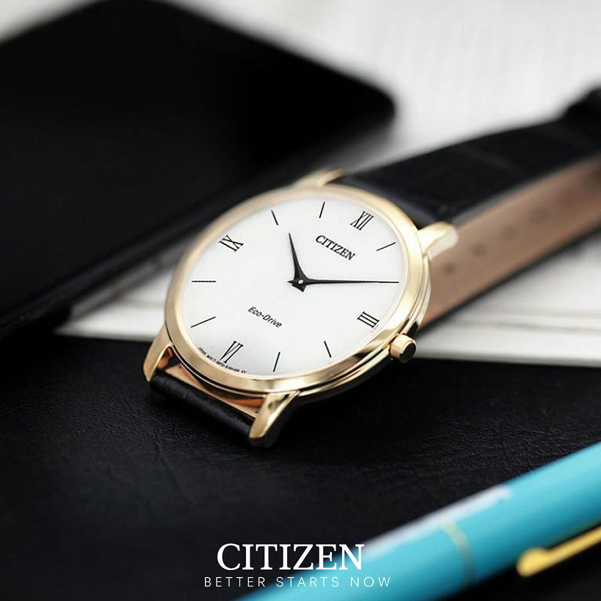 CITIZEN AR1133-23A ELEGANT POWER - MEN'S ROSE GOLD ECO-DRIVE TIMEPIECE