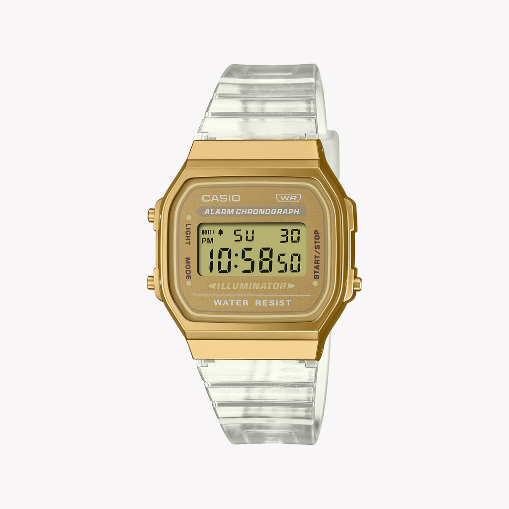 CASIO A168XESG-9ADF ELEGANT GOLD DIGITAL - STYLISH FUNCTIONALITY FOR EVERY OCCASION