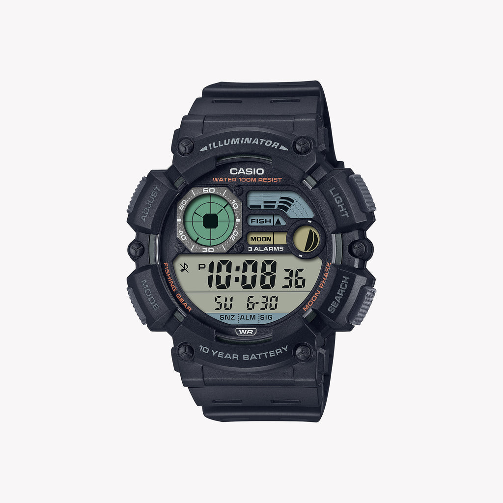 CASIO WS-1500H-1AV ADVENTURE-READY - RUGGED MEN'S DIGITAL WATCH WITH MOON PHASE & LIGHTS