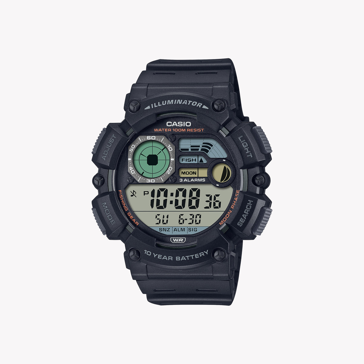 CASIO WS-1500H-1AV ADVENTURE-READY - RUGGED MEN'S DIGITAL WATCH WITH MOON PHASE & LIGHTS