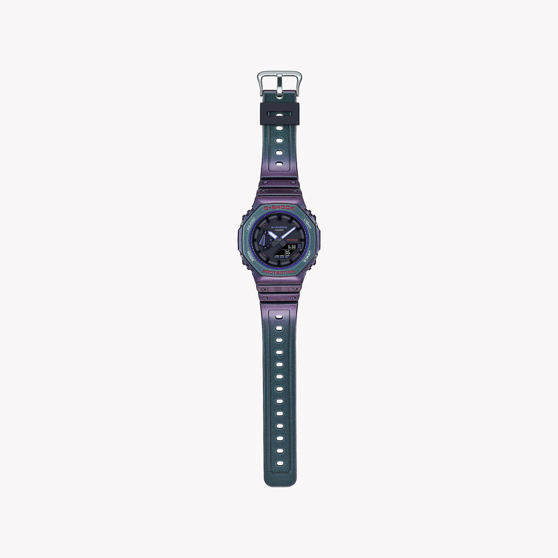 Casio Unisex Purple Resin Watch, 45.5 Mm | Ga-2100ah-6aer by i-watch