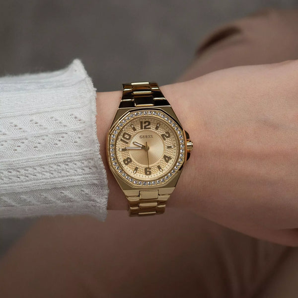 Guess Women's Gold Stainless Steel Watch, Gold Dial | Gw0877l2 by i-watch
