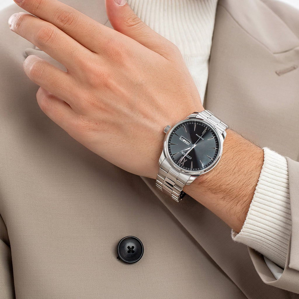 CITIZEN BM8550-81E DYNAMIC PRECISION - STYLISH MEN'S STAINLESS STEEL WATCH with BLACK DIAL & DAY/DATE FUNCTIONS-i-Watch-5