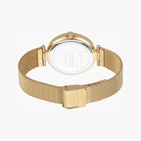 Esprit Women's Gold Stainless Steel Watch, Silver Dial | Es1l094m0065 by i-watch