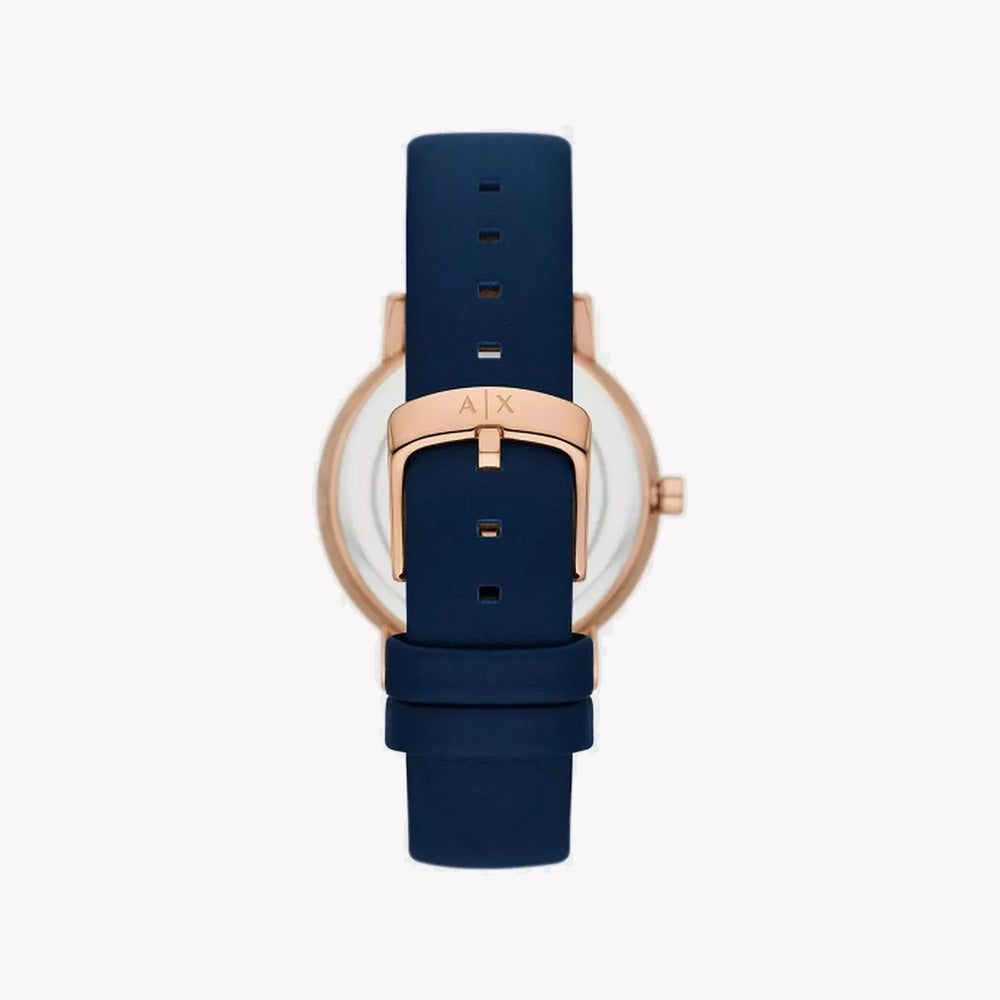 ARMANI EXCHANGE AX7149SET - MODERN ROSE GOLD & BLUE LEATHER WOMEN'S WATCH-i-Watch-3