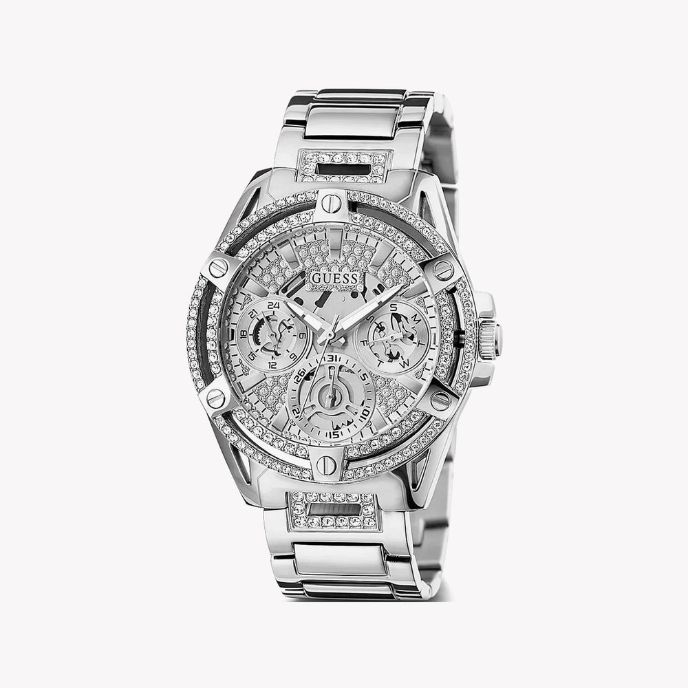 Guess Women's Silver Stainless Steel Watch, Silver Dial | Gw0464l1 by i-watch