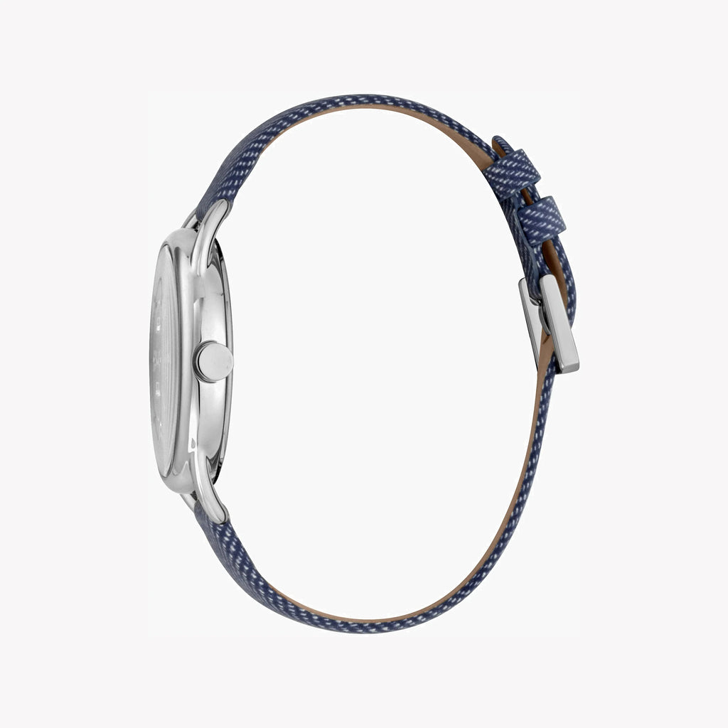 ESPRIT Women's Watch with Silver Stainless Steel Case and Blue Leather Band-i-Watch-3