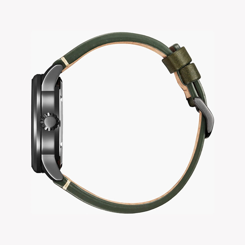 Citizen Men's Black Watch, Olive Green Leather | Nj0147-18x by i-watch