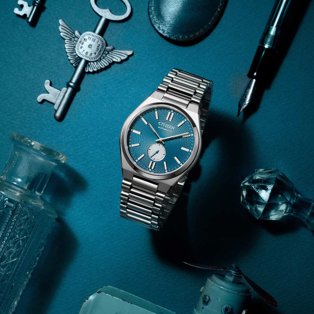 CITIZEN NK5010-51L - BOLD PRECISION MEN'S AUTOMATIC WATCH WITH BLUE DIAL & STAINLESS STEEL BAND-i-Watch-4