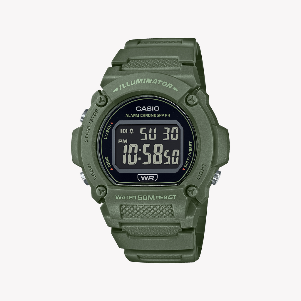 CASIO W-219HC-3BV BOLD ADVENTURER - SPORTY DIGITAL WATCH FOR MEN WITH VIBRANT GREEN DESIGN-i-Watch-2