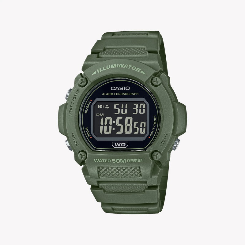 CASIO W-219HC-3BV BOLD ADVENTURER - SPORTY DIGITAL WATCH FOR MEN WITH VIBRANT GREEN DESIGN-i-Watch-2