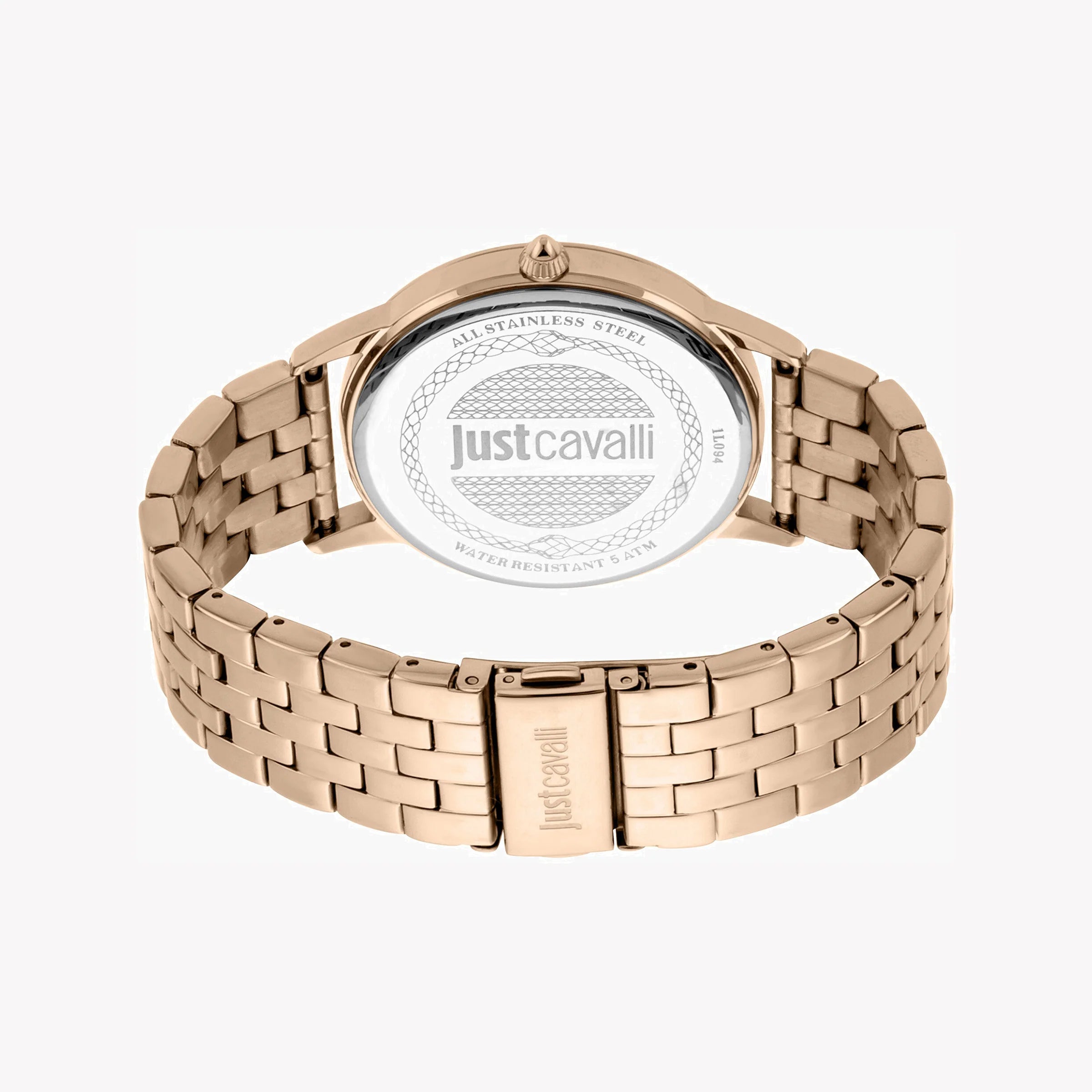 JUST CAVALLI Women's Watch with Rose Gold Stainless Steel Case and Rose Gold Stainless Steel Band