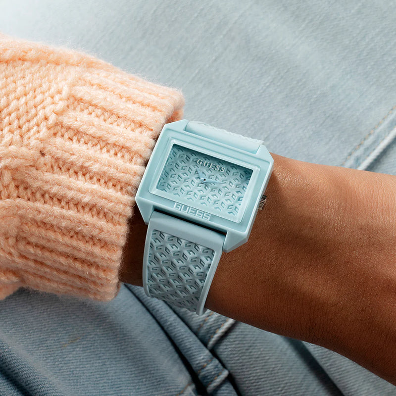 Guess Women's Turquoise Biobased Nylon Watch, Turquoise Dial | Gw0677l3 by i-watch