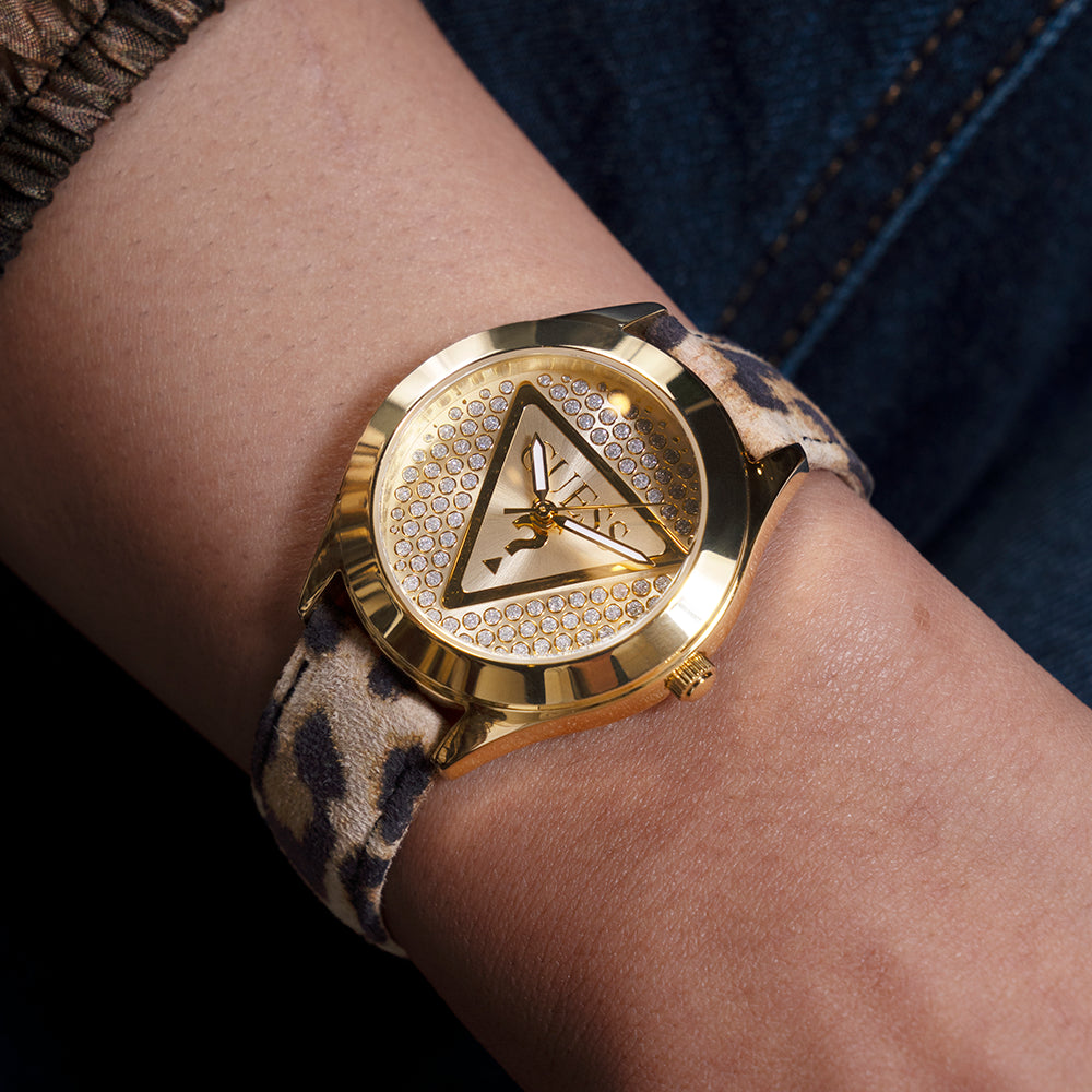 GUESS GW0745L2 RADIANT CHARM - LEOPARD PRINT STYLISH WOMEN'S WATCH WITH GOLD FINISH & CHAMPAGNE DIAL-i-Watch-5