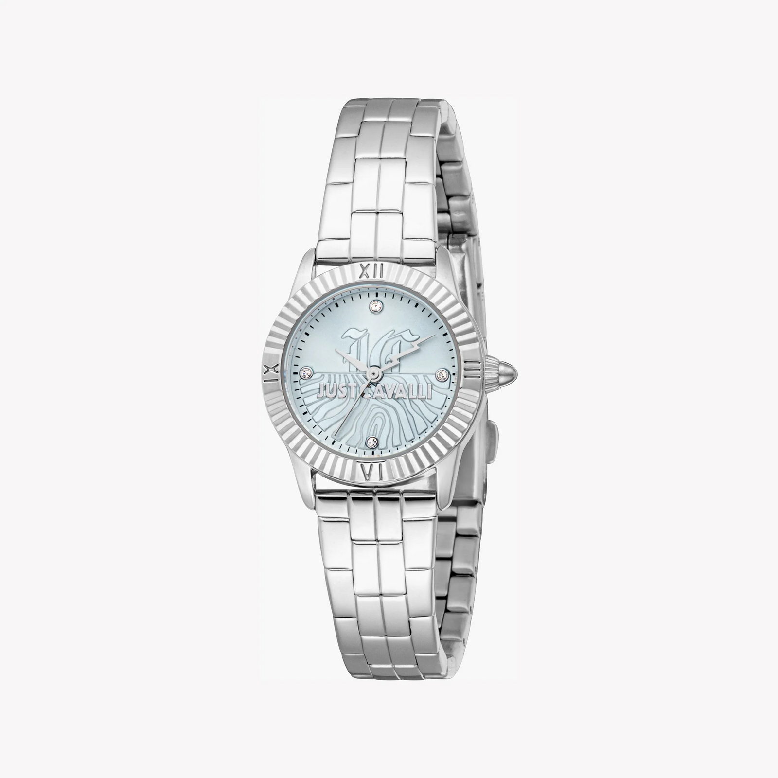 Just Cavalli Women's Silver Watch, Light Blue Dial | Jc1l328m0045 by i-watch