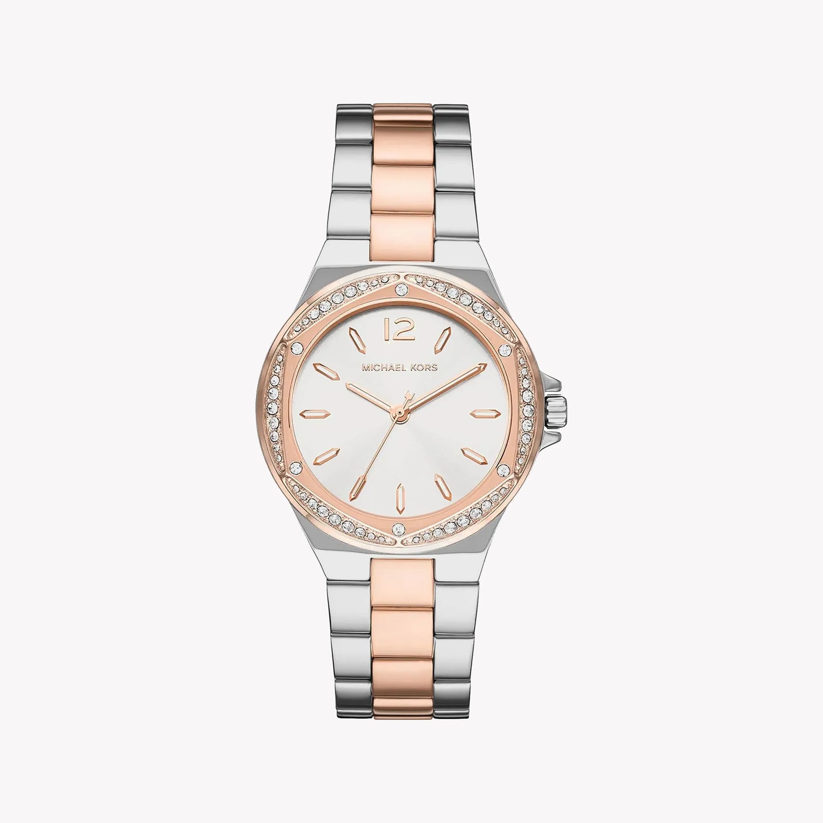 Michael Kors Women's Silver-Rose Gold Watch, White Dial | Mk6989 by i-watch