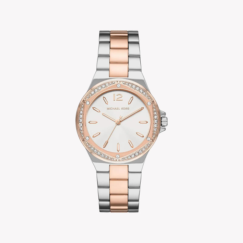 Michael Kors Women's Silver-Rose Gold Watch, White Dial | Mk6989 by i-watch