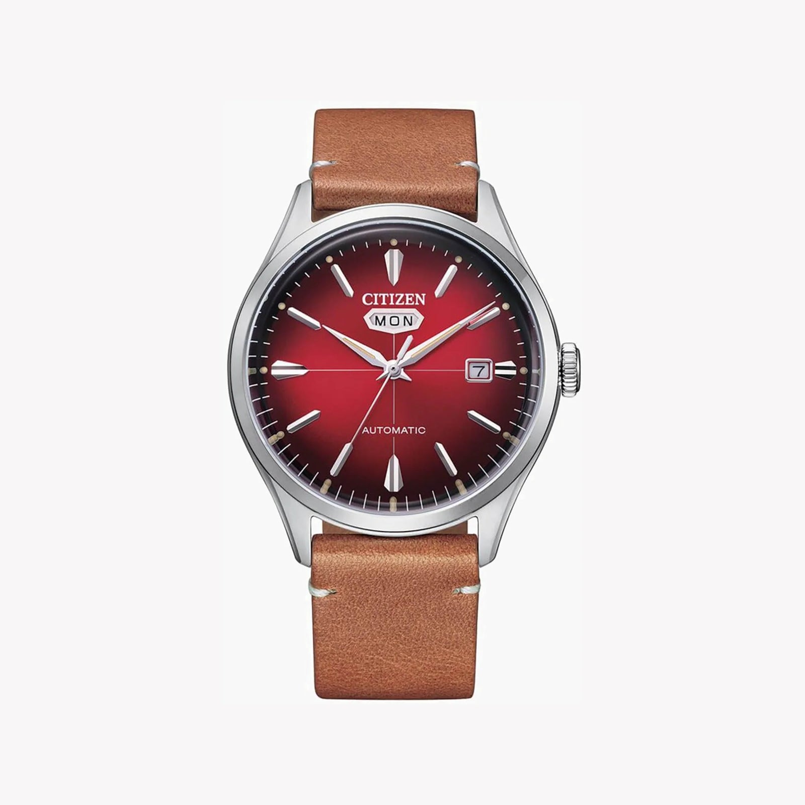 Citizen Nh8390-11x Bold Automatic - Stunning Red Dial With Luxurious Leather Band Men's Watch by i-watch