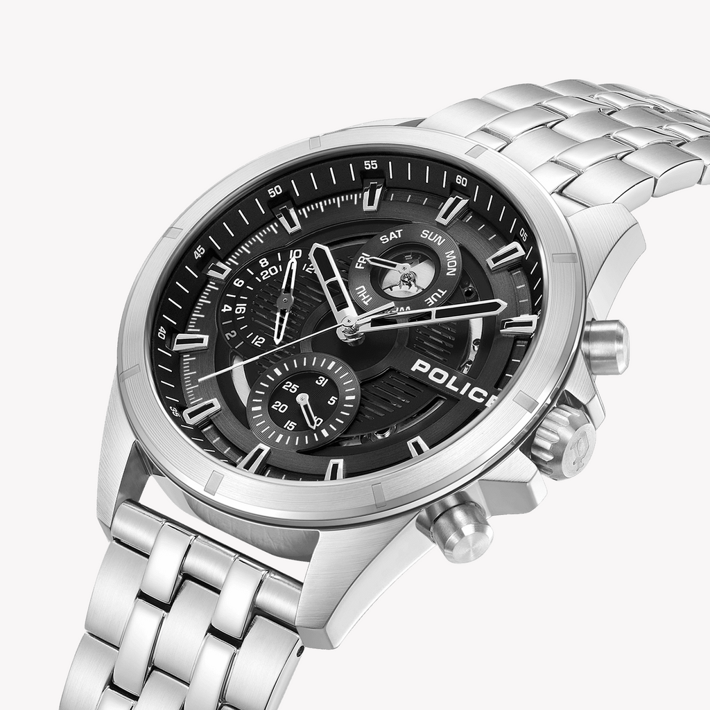 POLICE PEWJK0004605 ELEGANT MASTERY - MEN'S STAINLESS STEEL WATCH WITH BLACK DIAL-i-Watch-2